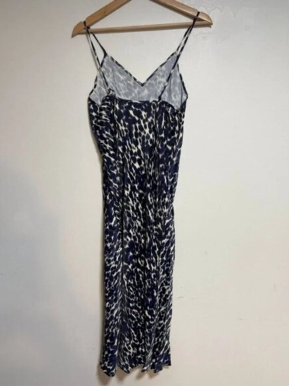 Hudson North Women’s Spaghetti Strap Maxi Slip Dress – Navy/White – Size S/P